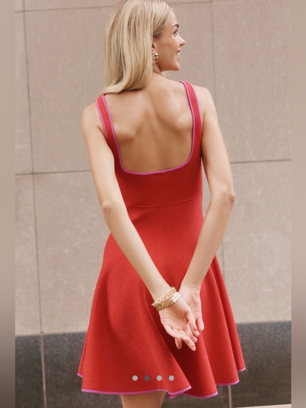 Anthropologie NWT Square-Neck Knit Babydoll Dress - Picture 3 of 5